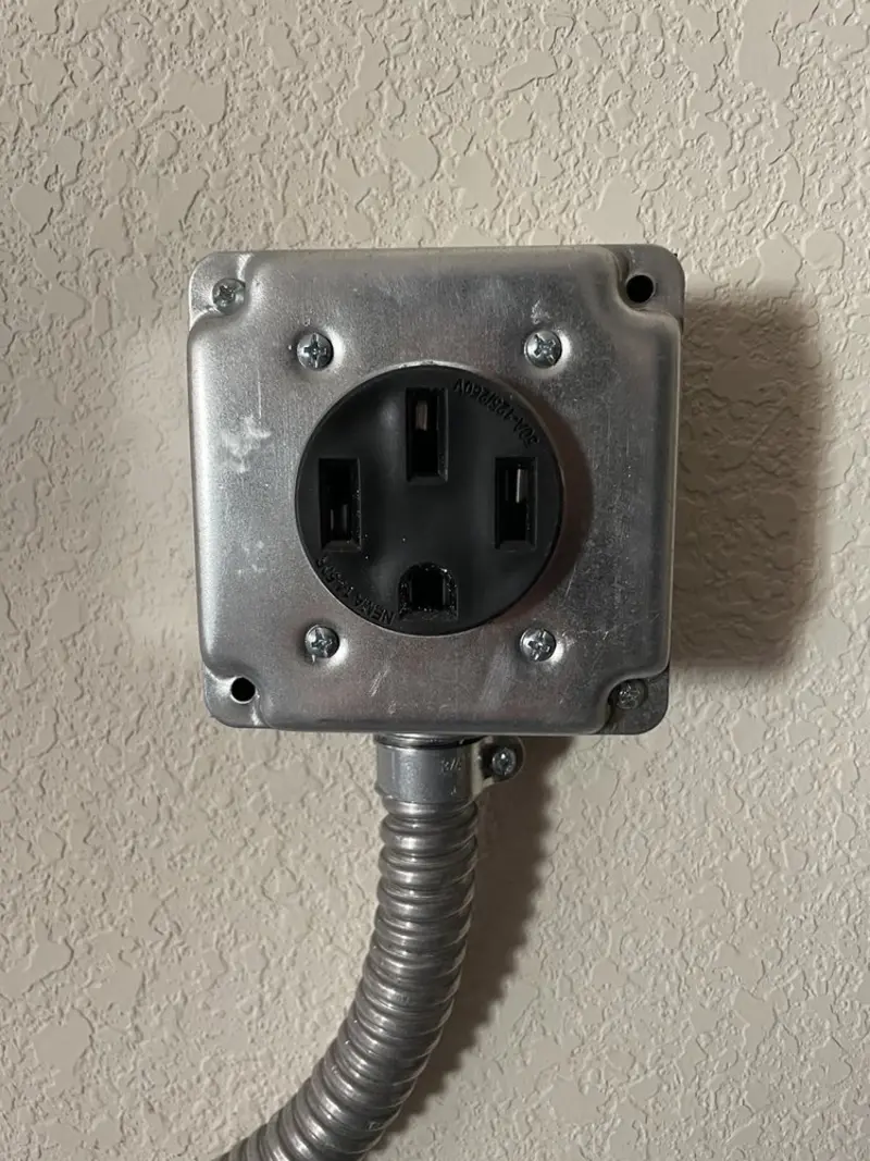 NEMA 14-50 outlet installed for Smart Home Electrical in Santa Clara